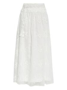 Юбка миди с вышивкой MUNTHE, белый