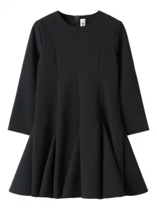 Платье с длинными рукавами и плиссировкой Il Gufo, синий