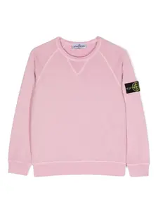 Толстовка с нашивкой Compass Stone Island Junior, розовый