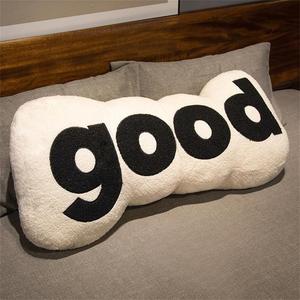 Jackcsale Декоративная подушка для дивана и кровати, плюшевая, белая White