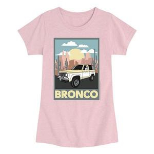 Футболка с принтом Ford Bronco Desert для девочек Licensed Character, Heather Pink