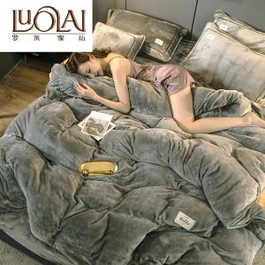 LUOLAI HOME Простыня 200 см, пододеяльник 220x240 см, высокий вес, цвет пепельный, YG