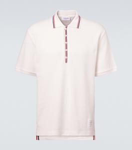 Хлопковая поло Thom Browne, Natural White