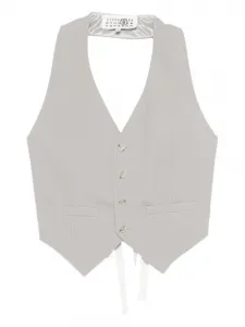 Жилет на пуговицах Mm6 Maison Margiela, серый