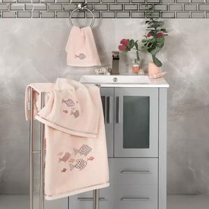 Linum Home Textiles Турецкий хлопок Figi Набор из 2 украшенных полотенец для кончиков пальцев