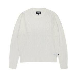 Свитер Stussy Cable Loose Knit Sweater, белый