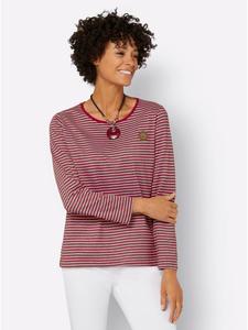 Полосатая рубашка вишневого и светло-серого цветов WITT WEIDEN