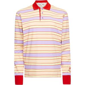 Поло с контрастной отделкой и полосками JW Anderson, розовый