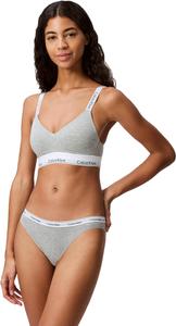 Женский современный хлопковый бюстгальтер-бралетт Calvin Klein с легкой подкладкой, Grey Heather