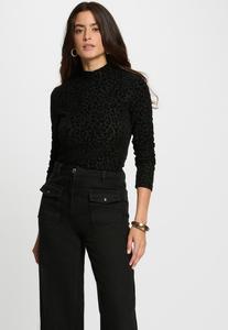 Топ Morgan LEOPARD HIGH NECK, Noir/Black