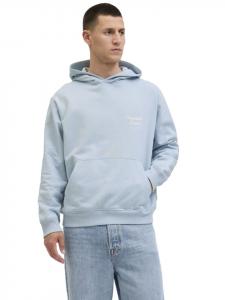Толстовка JORNORREBRO TYPO BACK SWEAT HOOD синего цвета Jack & Jones