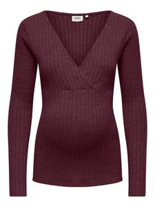 Only Maternity Лонгслив 'OLMLola' в красном цвете