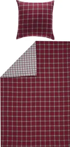Двустороннее постельное белье красное 1x 135x220 см + 1x 80x80 см Erwin Müller