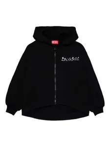 Худи с логотипом Diesel Kids, черный
