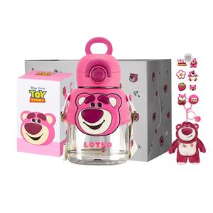 Пластиковые стаканчики Lotso Disney, Lotso Spin And Fun Straw Water Cup+Shopping Bag+Doll Pendant (Includes Cup Brush+Straw Brush+Stickers)
