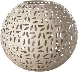 Финковый фонарь "ДАРЬЯ", (1 шт.), подсвечник из железа, порошковая покраска, с вырезами Fink 20 см, серо-коричневый