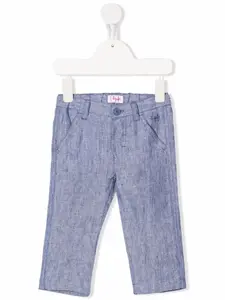 Брюки с вышитым логотипом Il Gufo, синий