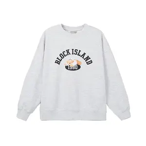 Свитшот Women's Crew Neck Moderate Others SPAO, светло-heather серый