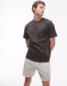 Футболка с короткими рукавами и винтажной эмблемой Rhythm heavy в угольно-черном цвете