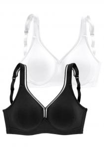 Бюстгальтер-футболка Petite Fleur, черно-белый