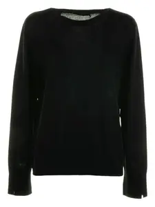 Толстовка с длинными рукавами и разрезами на манжетах Seventy, черный