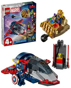 Lego Marvel Капитан Америка против Таноса детская игрушка 76319, 107 деталей Lego, multicolor