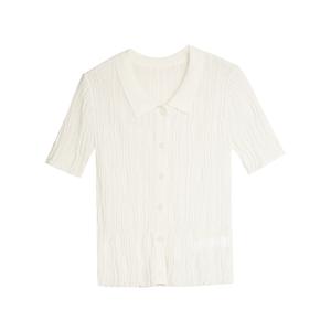 ELLE Белый воротник-лацкан вязаный женский