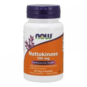 Наттокиназа 100 мг высокой эффективности, 60 вегетарианских капсул, Now Foods