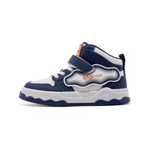 Детские кроссовки для скейтбординга средней высоты с противоскользящей амортизацией и амортизацией ударов BIG WASP, бежевый/синий