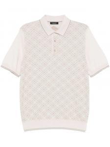 Рубашка поло с узором Stefano Ricci, нейтральный