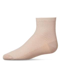 Детские носки-перчатки из ткани пике с вышивкой на щиколотке MeMoi, Latte