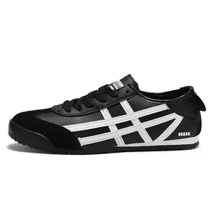 URBAN AUTHENTIC Износостойкие легкие дышащие лоу-топ скейтбордские кроссовки унисекс черно-белые, цвет Black White