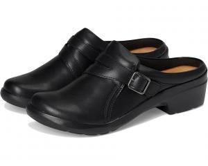 Женские клоги Clarks Angie Braley, Black Leather