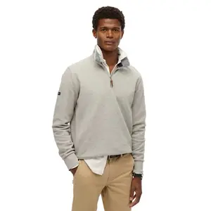 Свитер Superdry Core Pique Henley half zip, серый
