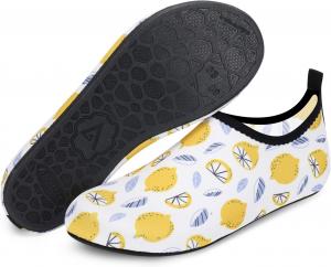 Водные туфли ANLUKE Barefoot Aqua Yoga, быстро сохнущие пляжные плавательные и серфовые носки для женщин и мужчин, белый/желтый