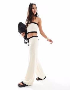 4th & Reckless трикотажные контрастные пляжные брюки цвета экрю