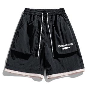 Шорты повседневные Unisex CINNAMOROLL Yugui Dog Sanrio, черный