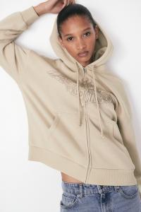 Толстовка оверсайз с мотивом H&M, бежевый