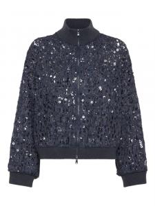 Brunello Cucinelli кардиган Dazzling с вышивкой, синий