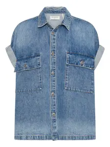 Рубашка с карманами с клапанами на пуговицах One Teaspoon, синий