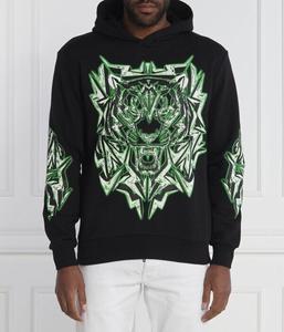 Толстовка Plein Sport Regular Fit, черный / зеленый / белый