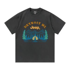 Футболка для школьников с круглым вырезом Moderate Jeep, темно-серый