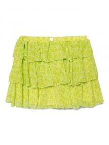 Pinko Kids юбка с логотипом, зеленый