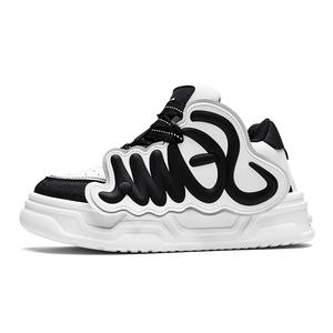 Низкие кроссовки для скейтбординга унисекс BANGNEY, White Black