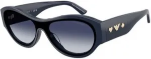 Солнцезащитные очки Emporio Armani EA4265U универсального размера, сине-серый градиент, 36 мм, Shiny Blue/Grey Gradient Blue