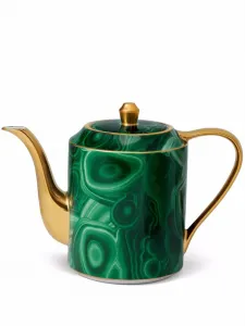 Фарфоровый чайник malachite, 18х24 см, L'Objet, зеленый