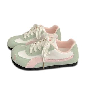 LIANGHUO Женские легкие кэжуал кеды на низком ходу с амортизацией и противоскользящей подошвой ретро-зеленые, цвет Retro Green