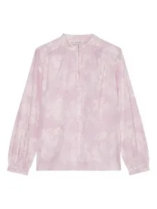 Блузка с высоким воротником и цветочным принтом Marc O'Polo, розовый
