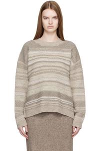 Lauren Manoogian Эксклюзивный серый жаккардовый свитер с круглым вырезом от Ssense