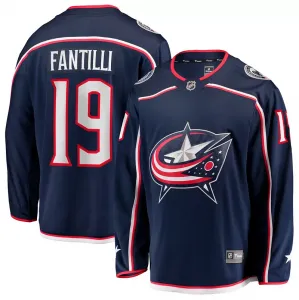 Мужская НХЛ Коламбус Блю Джекетс Адам Фантилли # 19 2024-2025 Домашняя копия Джерси Fanatics